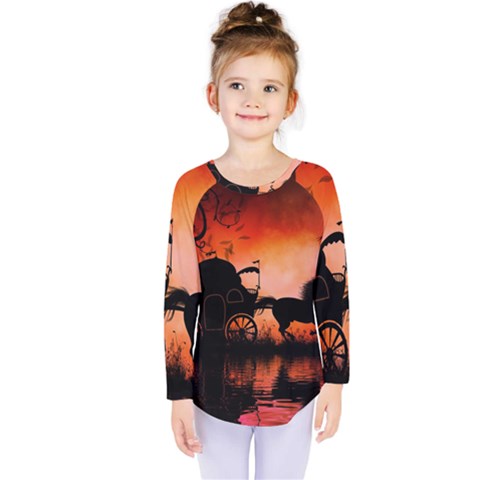 Drive In The Night By Carriage Kids  Long Sleeve Tee by FantasyWorld7