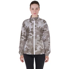Tan Army Camouflage Women s High Neck Windbreaker by mccallacoulture