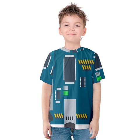 Amphisbaena Two Platform Dtn Node Vector File Kids  Cotton Tee by Sapixe