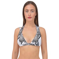 Nature Tree Blossom Bloom Cherry Double Strap Halter Bikini Top by Sapixe