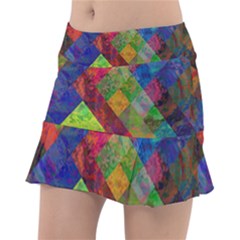 Abstract Colored Grunge Pattern Tennis Skorts by fashionpod