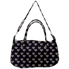 Patchwork Heart Black Removal Strap Handbag by snowwhitegirl