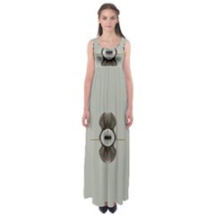 One Island Two Horizons For One Woman Empire Waist Maxi Dress by pepitasart