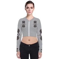 One Island Two Horizons For One Woman Long Sleeve Zip Up Bomber Jacket by pepitasart