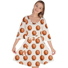 Orange Basketballs Velour Kimono Dress by mccallacoulturesports