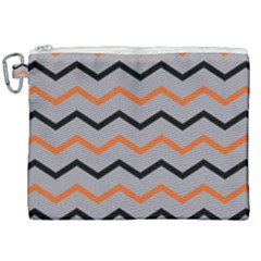 Basketball Thin Chevron Canvas Cosmetic Bag (xxl) by mccallacoulturesports
