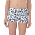 Black and White Swirls Reversible Boyleg Bikini Bottoms View3