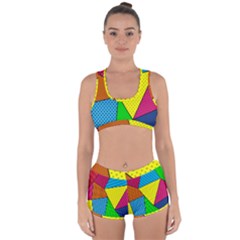 Abstract Print Racerback Boyleg Bikini Set by designsbymallika