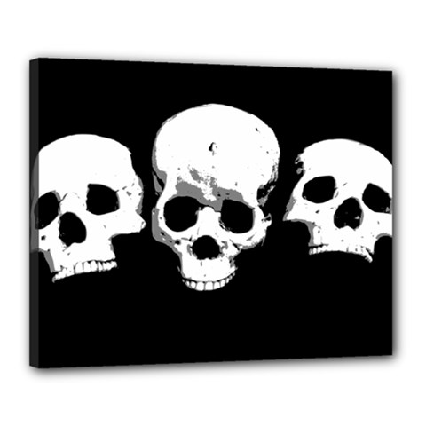 Halloween Horror Skeleton Skull Canvas 20  X 16  (stretched) by HermanTelo