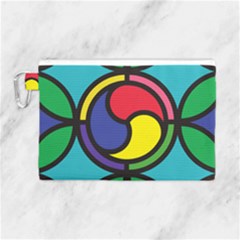 Colors Patterns Scales Geometry Canvas Cosmetic Bag (large) by HermanTelo