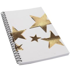 Stars Faux Gold Elegant Starry Festive Christmas Pattern 5 5  X 8 5  Notebook by yoursparklingshop