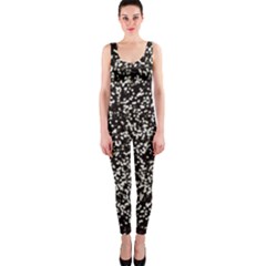 Black And White Confetti Pattern One Piece Catsuit by yoursparklingshop