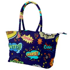 Bada Boom Pattern Canvas Shoulder Bag by designsbymallika