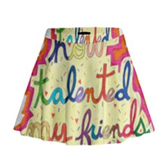 Ask Me How Talented My Friends Are! Mini Flare Skirt by okhismakingart