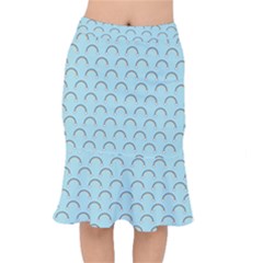 Pattern Arc En Ciel/nuages Short Mermaid Skirt by kcreatif