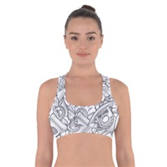 Phone Communication Technology Cross Back Sports Bra by HermanTelo