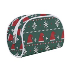 Beautiful Knitted Christmas Pattern Makeup Case (small) by Vaneshart