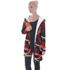Collage 1 1 Longline Hooded Cardigan by bestdesignintheworld