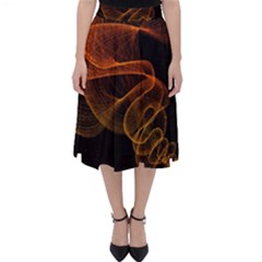Circle Fractals Pattern Classic Midi Skirt by HermanTelo