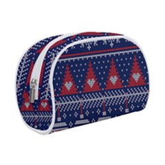 Beautiful Knitted Christmas Pattern Makeup Case (small) by Vaneshart