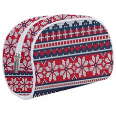 Beautiful Knitted Christmas Pattern Makeup Case (medium) by Vaneshart