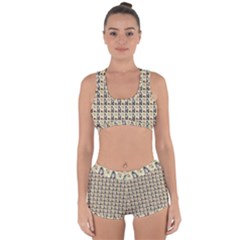 Chrix Pat Beige Racerback Boyleg Bikini Set by snowwhitegirl