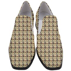 Chrix Pat Beige Women Slip On Heel Loafers by snowwhitegirl