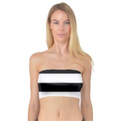 Black And White Large Stripes Goth Mime French Style Bandeau Top by genx