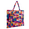 Abstract Geometry Blocks Zipper Large Tote Bag View2