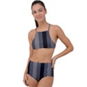 Pattern Bandes Gris/Noir High Waist Tankini Set View1