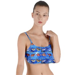 Fish Stamp 2 Layered Top Bikini Top  by ArtworkByPatrick