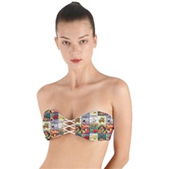 Labels Twist Bandeau Bikini Top by ArtworkByPatrick