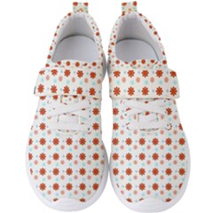 Background Flowers Multicolor Men s Velcro Strap Shoes by HermanTelo