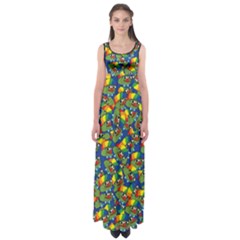 Clown World Pepe The Frog Honkhonk Meme Kekistan Funny Pattern Blue  Empire Waist Maxi Dress by snek