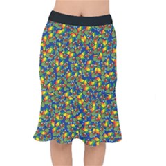 Clown World Pepe The Frog Honkhonk Meme Kekistan Funny Pattern Blue  Short Mermaid Skirt by snek