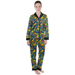 Clown World Pepe The Frog Honkhonk Meme Kekistan Funny Pattern Blue  Satin Long Sleeve Pyjamas Set by snek