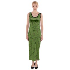 Groyper Pepe The Frog Original Meme Funny Kekistan Green Pattern Fitted Maxi Dress by snek