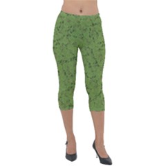 Groyper Pepe The Frog Original Meme Funny Kekistan Green Pattern Lightweight Velour Capri Leggings  by snek