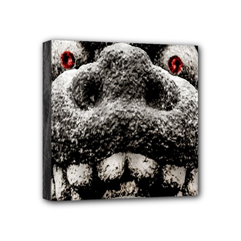 Monster Sculpture Extreme Close Up Illustration 2 Mini Canvas 4  X 4  (stretched) by dflcprintsclothing