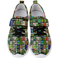 Pepe The Frog Memes Of 2019 Picture Patchwork Pattern Men s Velcro Strap Shoes by snek