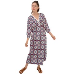 Df Donos Grid Grecian Style  Maxi Dress by deformigo