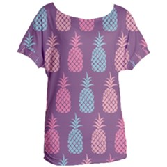 Pineapple Wallpaper Pattern 1462307008mhe Women s Oversized Tee by Sobalvarro