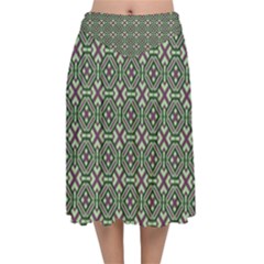 Df Rikky Frugal Velvet Flared Midi Skirt by deformigo