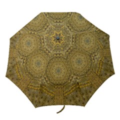 Golden Star And Starfall In The Sacred Starshine Folding Umbrellas by pepitasart