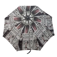 Santa Maria Del Fiore  Cathedral At Night, Florence Italy Folding Umbrellas by dflcprints