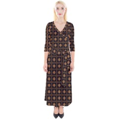 Df Freesia Vicegrand Quarter Sleeve Wrap Maxi Dress by deformigo