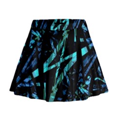 Modern Abstract Geo Print Mini Flare Skirt by dflcprintsclothing