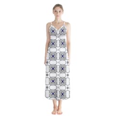 Df Snowland Button Up Chiffon Maxi Dress by deformigo
