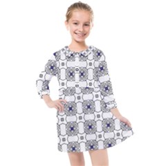 Df Snowland Kids  Quarter Sleeve Shirt Dress by deformigo