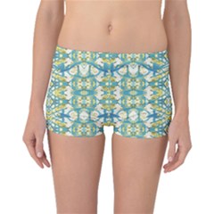 Colored Geometric Ornate Patterned Print Boyleg Bikini Bottoms by dflcprintsclothing